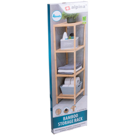 Badrumshyllor i bambu - 3 storlekar - Praktisk och platsbesparande förvaring