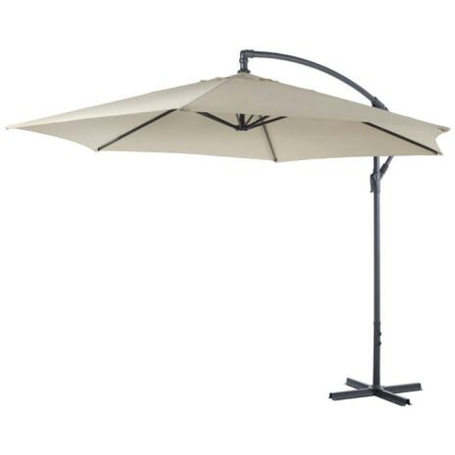 Hängande parasoll Beige Ø3 m