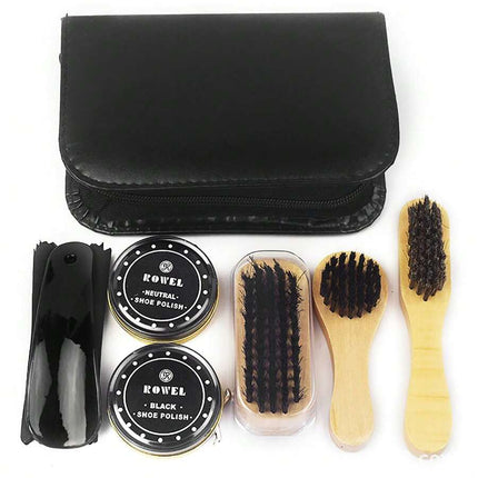 Alt-i-Én Skopudsesæt i Læderetui - Til Glans og Vedligeholdelse