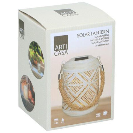 Solcellslykta 2 st. Varmvitt ljus