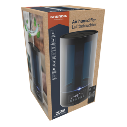 Grundig luftfuktare med 2,3 liters vattentank – snygg och effektiv