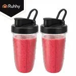 Ruhhy Blender 1200W med Glaskande – Smoothie Blender med Ice Crush & 2 To-Go Kopper
