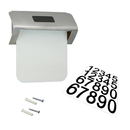 Grundig Solcellsdriven husnummerskylt: Tydlig och miljövänlig belysning för ditt hem