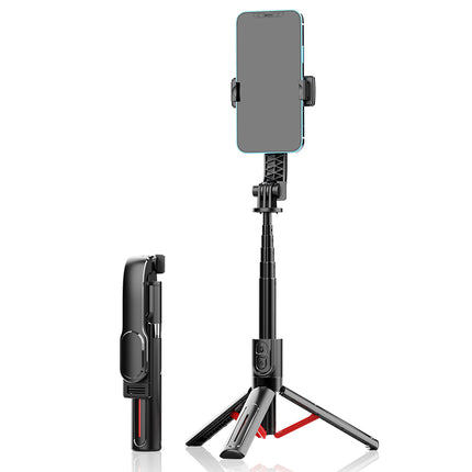 Selfie Stang & tripod med bluetooth fjernbetjening og justerbart lys