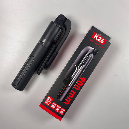 Selfie Stang & tripod med bluetooth fjernbetjening og justerbart lys