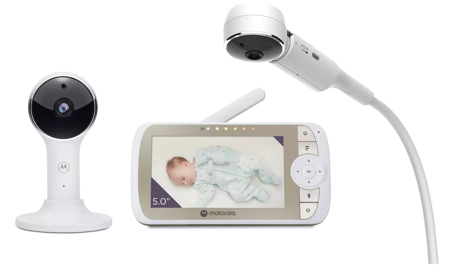 Motorola Baby Alarm med 5" föräldraenhet och Full HD-övervakning via app