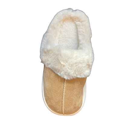 Luksus Dame Hjemmesko i Sort, Brun & Beige