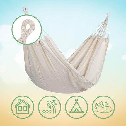 Stor trädgårdshängmatta med förvaringsväska