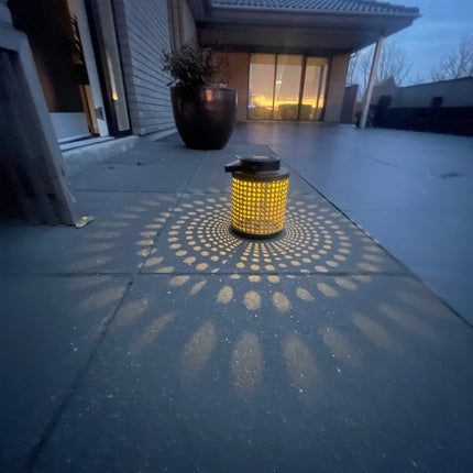 Solcellslampa med fransk fläta, supermysigt ljus på kvällen 