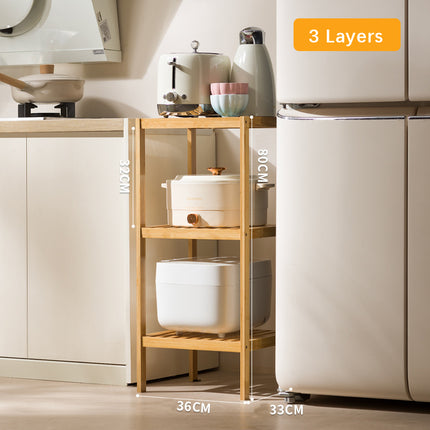 Badrumshyllor i bambu - 3 storlekar - Praktisk och platsbesparande förvaring