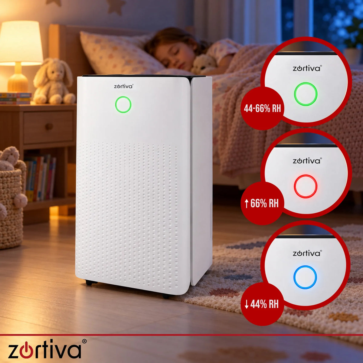 Affugter 12L/24H 200W Hvid