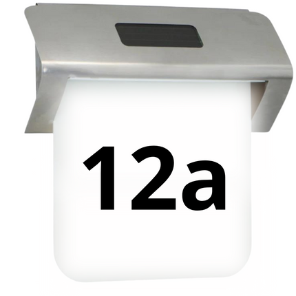 Grundig Solcellsdriven husnummerskylt: Tydlig och miljövänlig belysning för ditt hem