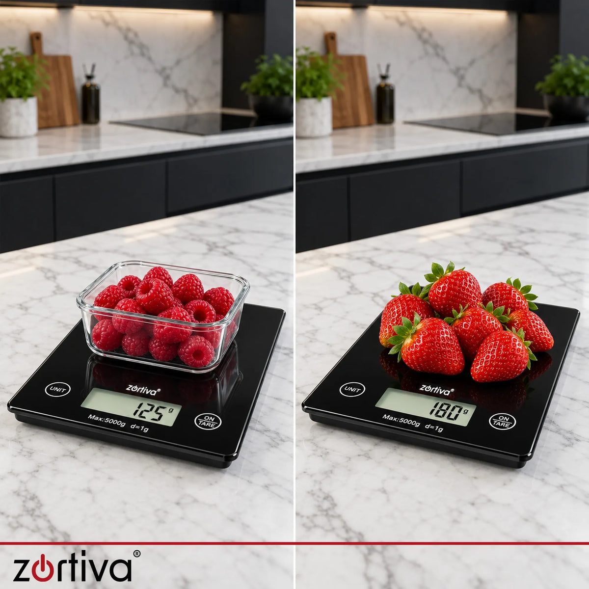 Zortiva Digital Køkkenvægt 5 kg 1 g