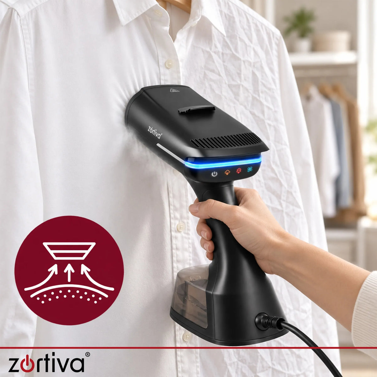 Zortiva Lumivelle Tøjdamper med Sugefunktion 1400W