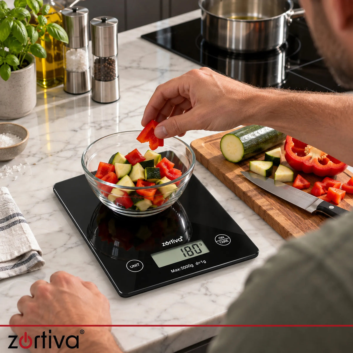 Zortiva Digital Køkkenvægt 5 kg 1 g