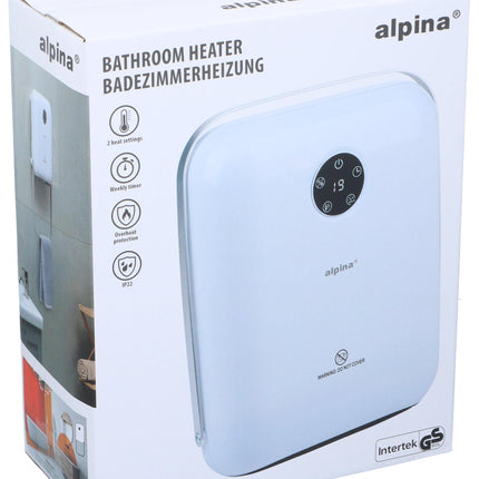 Badeværelse varmer - 800/2000W, Vægmonteret