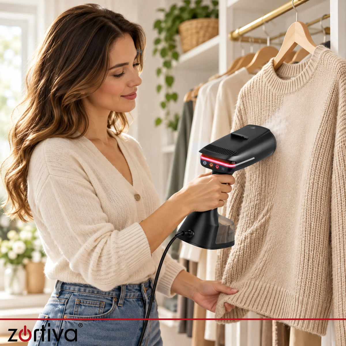 Zortiva Lumivelle Tøjdamper med Sugefunktion 1400W