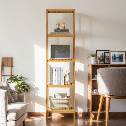 Badrumshyllor i bambu - 3 storlekar - Praktisk och platsbesparande förvaring