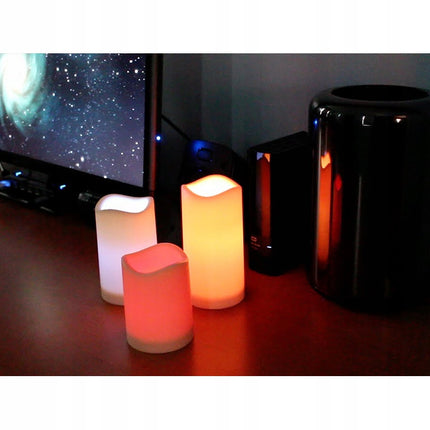 LED-ljus med fjärrkontroll, kan Ljus i 12 färger - Set med 3 st.