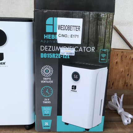 12L Affugter med digitalt display – Til optil ca. 170-180 m² – kompakt & støjsvag