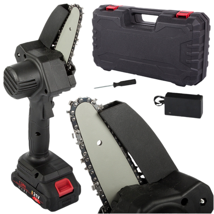 Liten sladdlös motorsåg – perfekt för trädgården och gränden