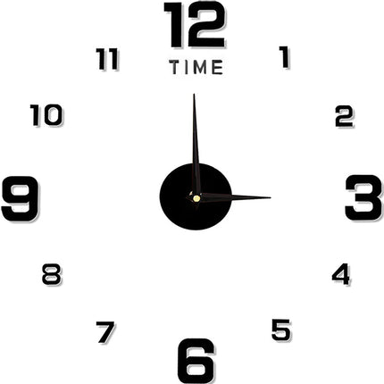 Stor 3D väggklocka – XXL, 130 cm, tyst och elegant