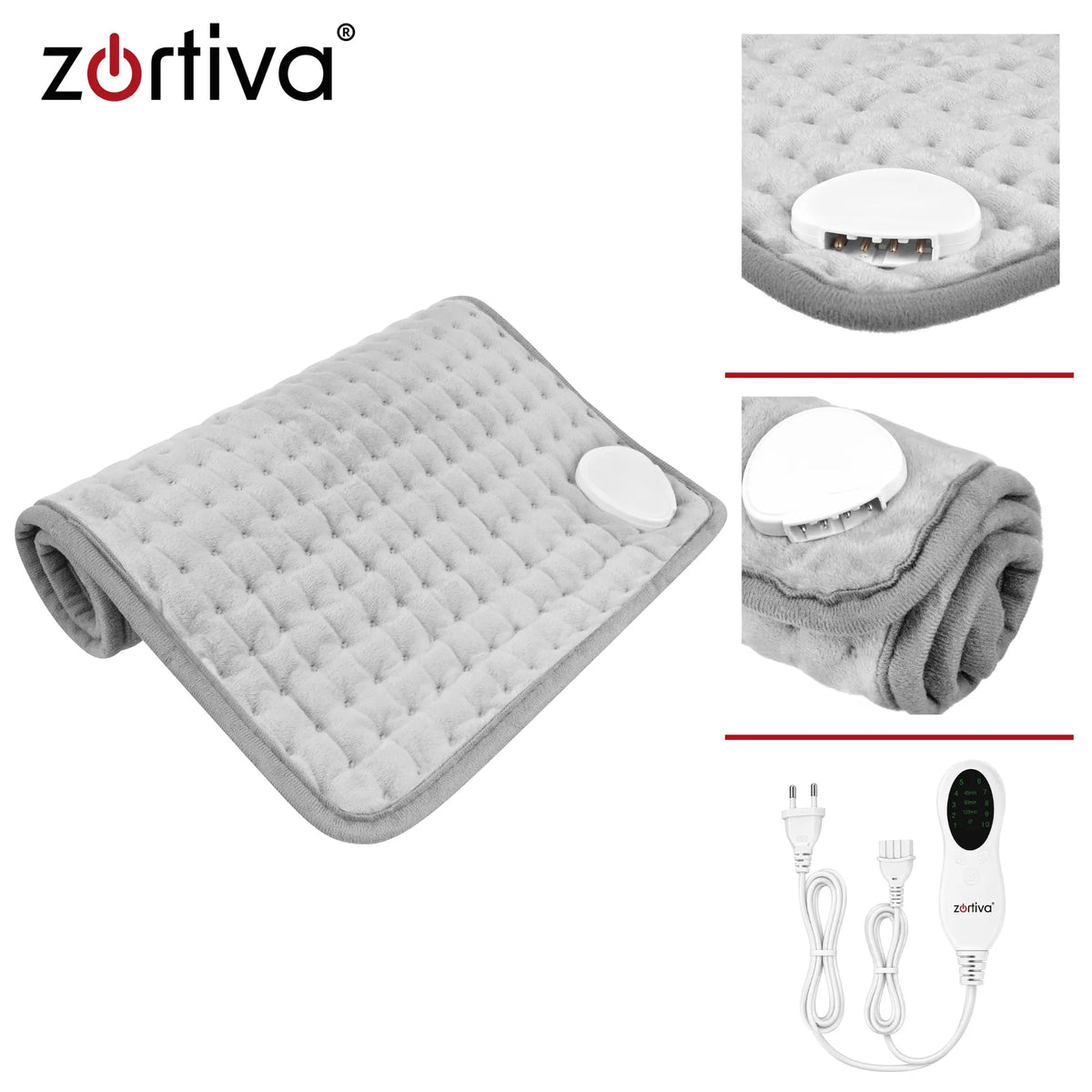 Zortiva Varmepude 60x30 cm 85W Grå