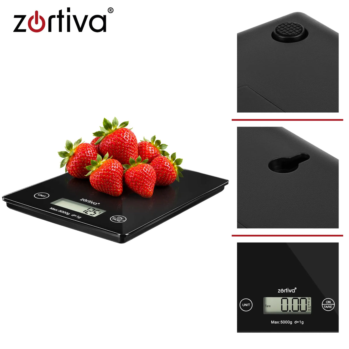 Zortiva Digital Køkkenvægt 5 kg 1 g