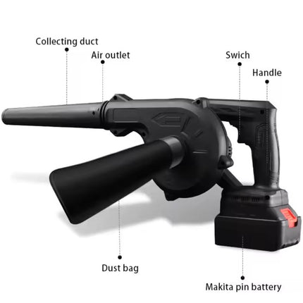 Luftblås som gör alla rengöringsuppgifter enkla.