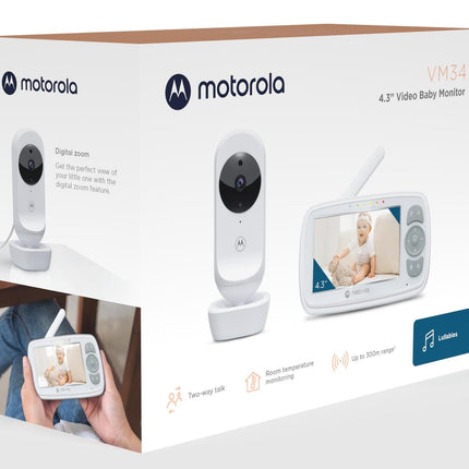 Motorola Babyalarm 4,3" Skærm, Nattilstand – Op til 300 m Rækkevidde