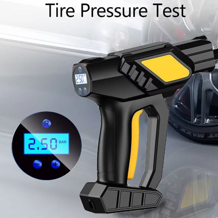 Bærbar Håndholdt Digital Bilpumpe med LED-Lys og Forudindstillet Dæktryk