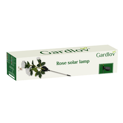 Solcelle Rose LED Havelampe – 3 Kunstige Blomster med Farveskiftende Lys
