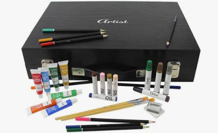 Stort målarset i trälåda – 174 delar för kreativ lek