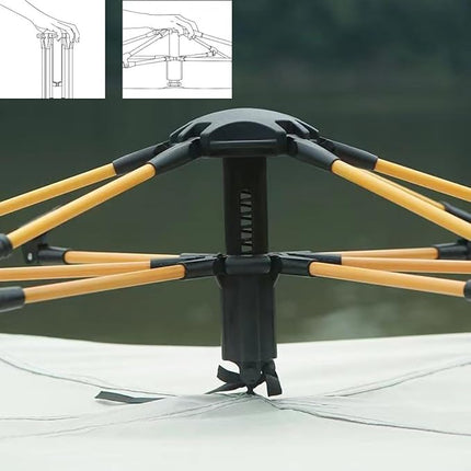 Pop-up-tält finns i två storlekar inklusive bärväska