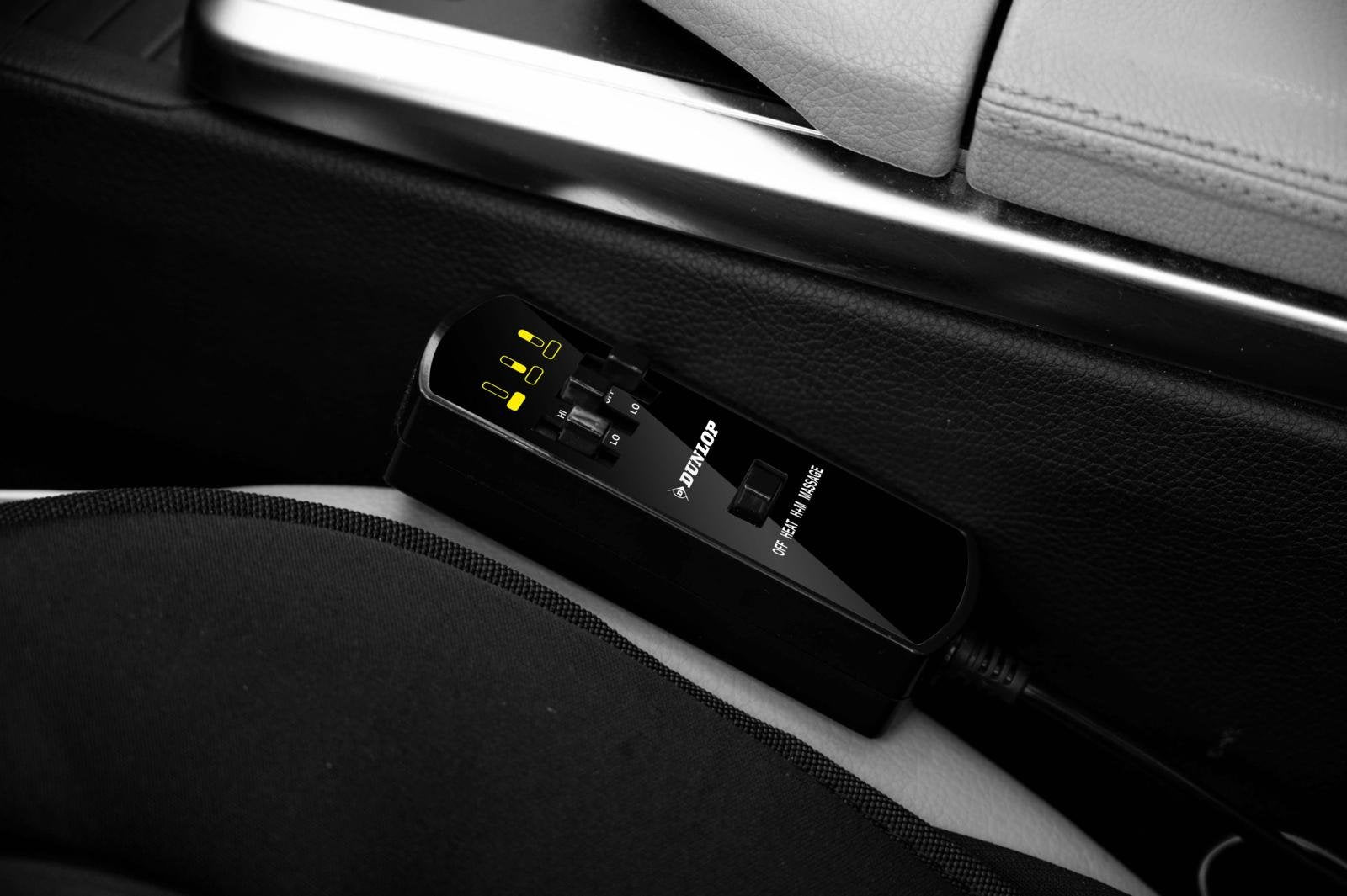 Massage-/värmeöverdrag för bilsäte