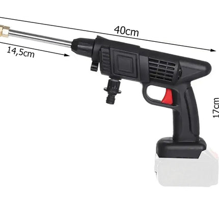 Højtryksrenser inkl. batteri og Tilbehør