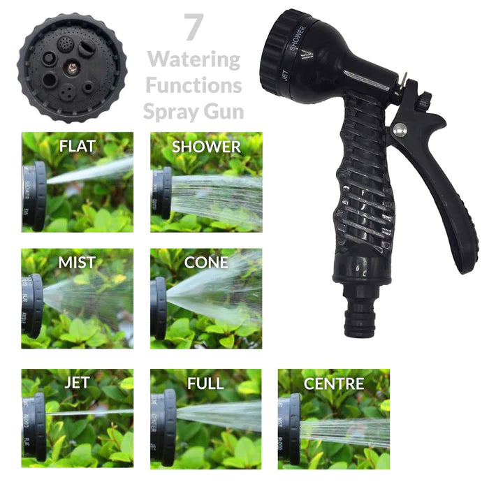 Expanderbar 45 meter vattenslang i svart eller blått