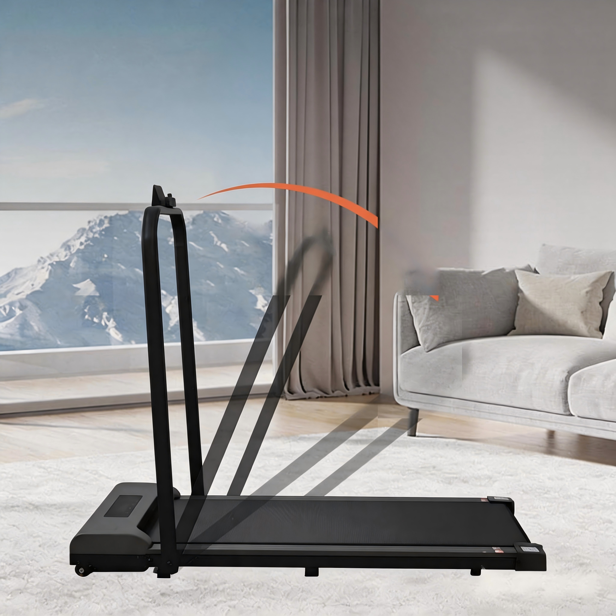 Foldbart Gåbånd & Løbebånd til Hjemmet –  med Fjernbetjening & Tablet Holder