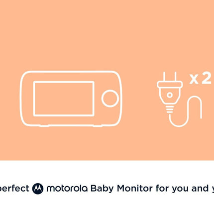 Motorola Babyalarm 4,3" Skærm, Nattilstand – Op til 300 m Rækkevidde