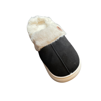 Luksus Dame Hjemmesko i Sort, Brun & Beige