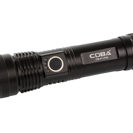 Kraftigt lommelygte inkl. genopladelig batteri