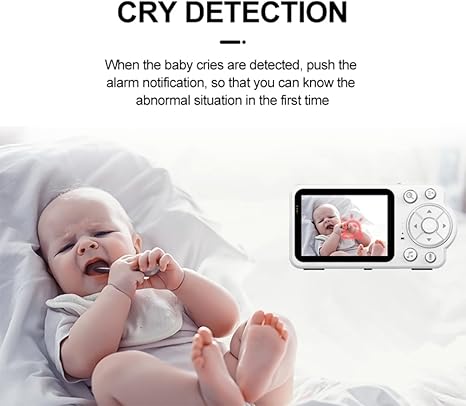 Babyvakt 2,8” Skärm – Trådlös utan WiFi, Mörkerseende & 2-vägs Ljud