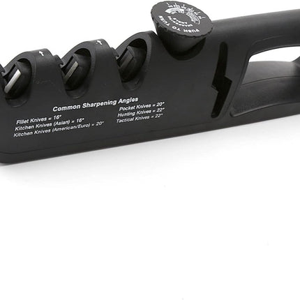 4-i-1 knivvässare i svart: oumbärligt köksredskap för vassa knivar och saxar