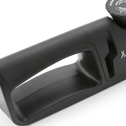 4-i-1 knivvässare i svart: oumbärligt köksredskap för vassa knivar och saxar