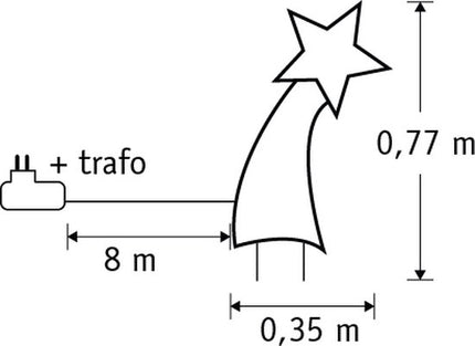Stjerneformet Havelampe med 175 LED-lys – Perfekt til haven