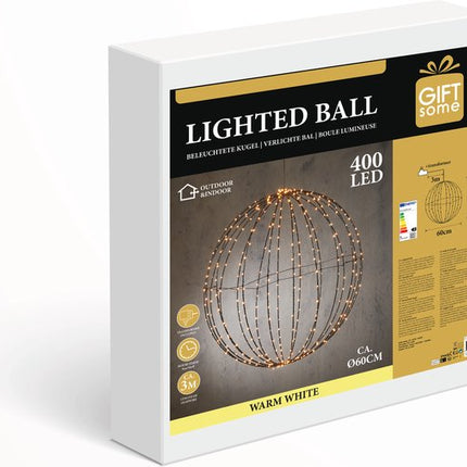 Stor Lys kugle med 400 LED – Festlig Udendørs og Indendørs belysning