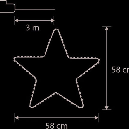 Stjerneformet Hængedekoration med 180 LED-lys – Perfekt til hygge i Haven