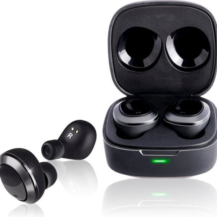 Grundliga Bluetooth-hörlurar med laddningsfodral - Inbyggd mikrofon