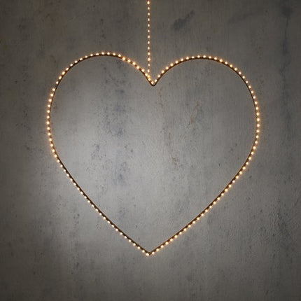 Hjärtformad hängdekor med 160 LED-lampor - Perfekt för belysning i trädgården