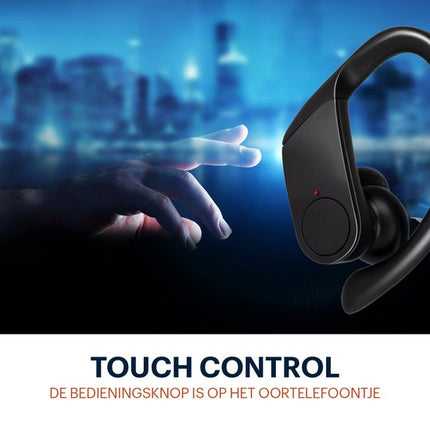 Grundig trådlösa Bluetooth-sporthörlurar med lång batteritid